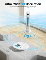 Tower Fan for Bedroom, 90° Oscillating Fan - Your One Stop Shop