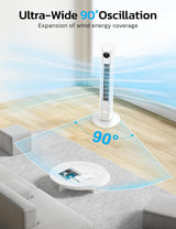 Tower Fan for Bedroom, 90° Oscillating Fan - Your One Stop Shop