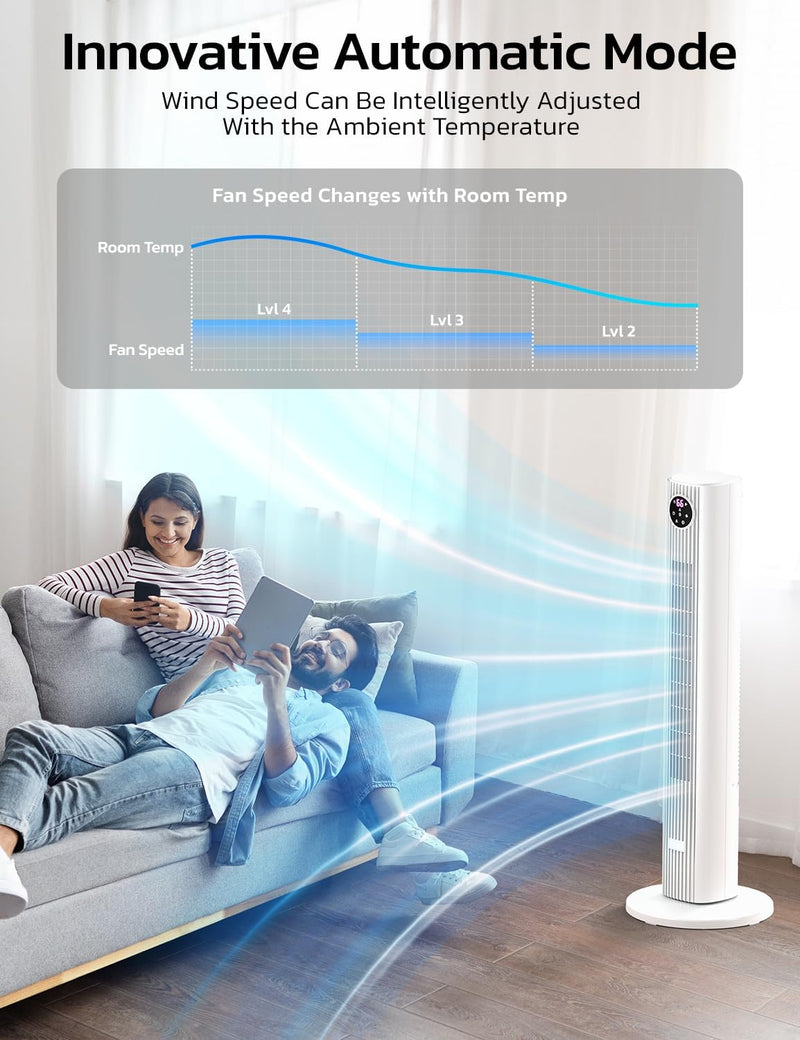 Tower Fan for Bedroom, 90° Oscillating Fan - Your One Stop Shop