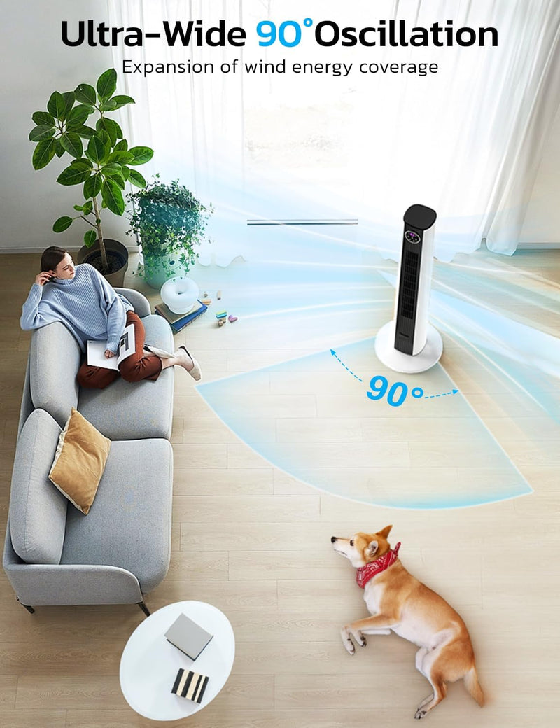 Tower Fan for Bedroom, 90° Oscillating Fan - Your One Stop Shop