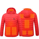 Winter Heated Jacket USB Electric Cotton Coat Zip - up Heater Thermal Clothing Heating Vest For Men - Your One Stop Shop