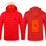 Winter Heated Jacket USB Electric Cotton Coat Zip - up Heater Thermal Clothing Heating Vest For Men - Your One Stop Shop