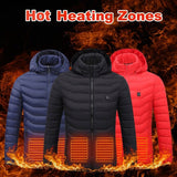 Winter Heated Jacket USB Electric Cotton Coat Zip - up Heater Thermal Clothing Heating Vest For Men - Your One Stop Shop