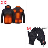 Winter Heated Jacket USB Electric Cotton Coat Zip - up Heater Thermal Clothing Heating Vest For Men - Your One Stop Shop