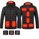 Winter Heated Jacket USB Electric Cotton Coat Zip - up Heater Thermal Clothing Heating Vest For Men - Your One Stop Shop