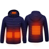 Winter Heated Jacket USB Electric Cotton Coat Zip - up Heater Thermal Clothing Heating Vest For Men - Your One Stop Shop