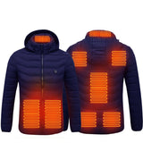 Winter Heated Jacket USB Electric Cotton Coat Zip - up Heater Thermal Clothing Heating Vest For Men - Your One Stop Shop