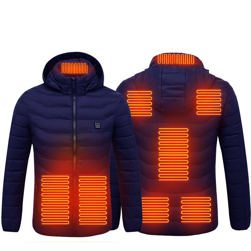 Winter Heated Jacket USB Electric Cotton Coat Zip - up Heater Thermal Clothing Heating Vest For Men - Your One Stop Shop